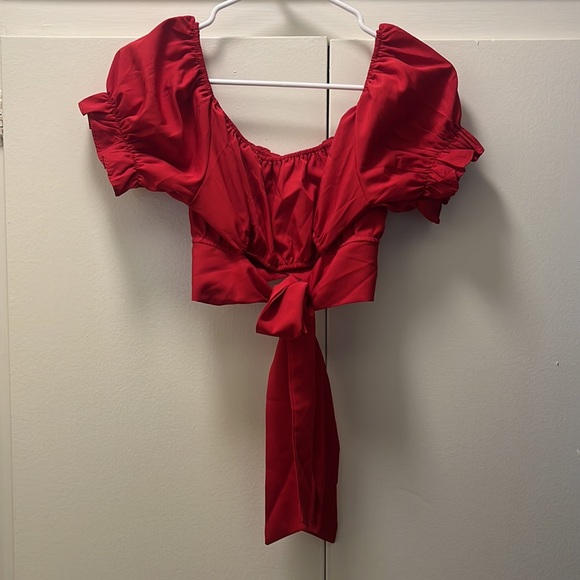 ❄️ SOLD ❄️ Ultra-Cropped Red Top (Large) - Picture 3 of 4